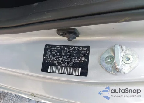 2013 Hyundai Veloster Turbo W/Black from USA, damaged, VIN KMHTC6AE7DU167385